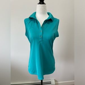 Nike Teal Golf Tour Performance Dri-Fit Collared Tank Top - Size Medium